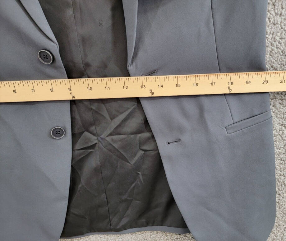 Calvin Klein Slim-Fit Stretch Performance Suit Jacket Big Boys 18 Dark Gray~