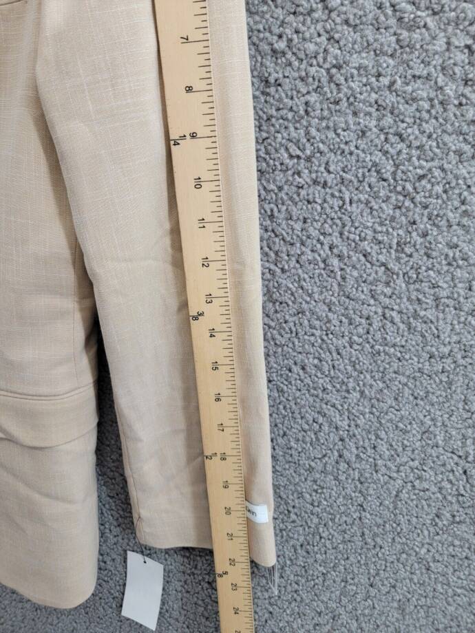 Calvin Klein Stretch Sharkskin Jacket Big Boys 16 Light Khaki Button Front L/S