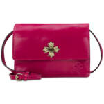 Patricia Nash Consilina Small Leather Crossbody Bag Women's Fuchsia Twist Lock