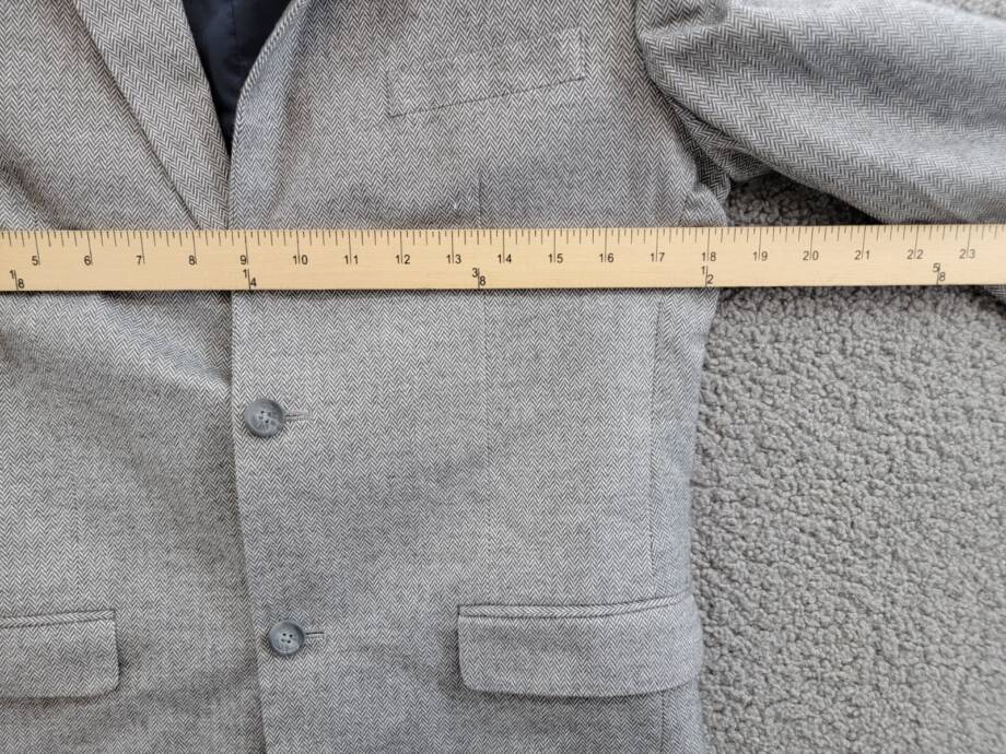 Tommy Hilfiger Brushed Herringbone Jacket Big Boys 20 Dark Gray Button Front L/S