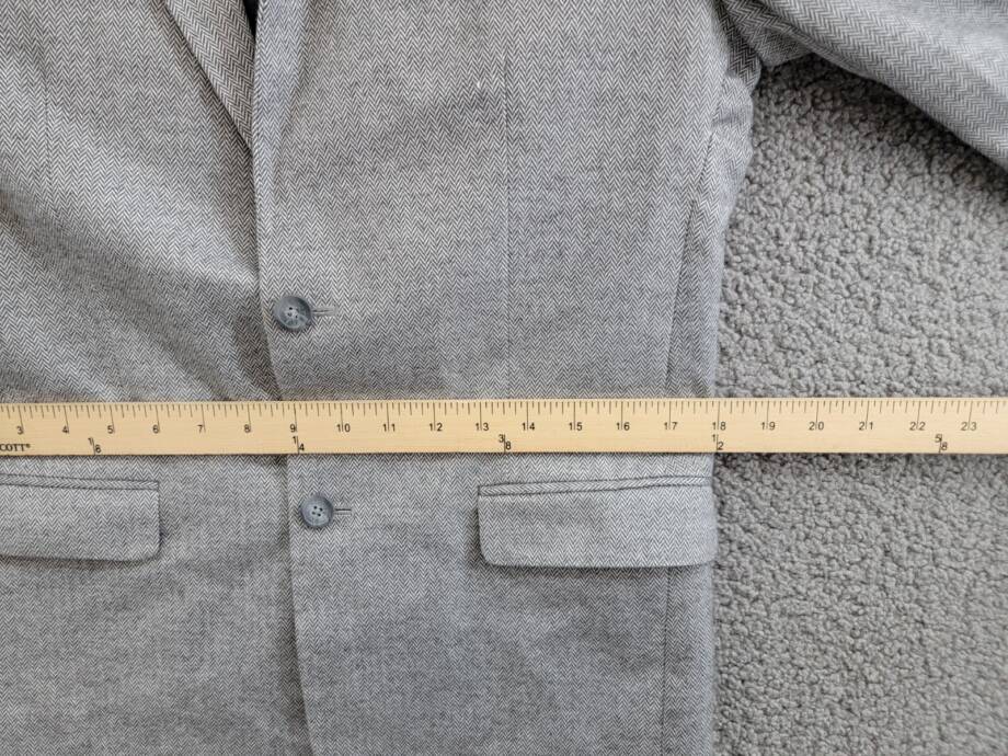 Tommy Hilfiger Brushed Herringbone Jacket Big Boys 20 Dark Gray Button Front L/S