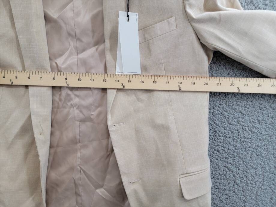 Calvin Klein Notch Collar Blazers Boys' 20 Light Khaki Two Button Closure L/S~