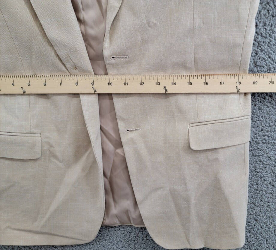Calvin Klein Notch Collar Blazers Boys' 20 Light Khaki Two Button Closure L/S~