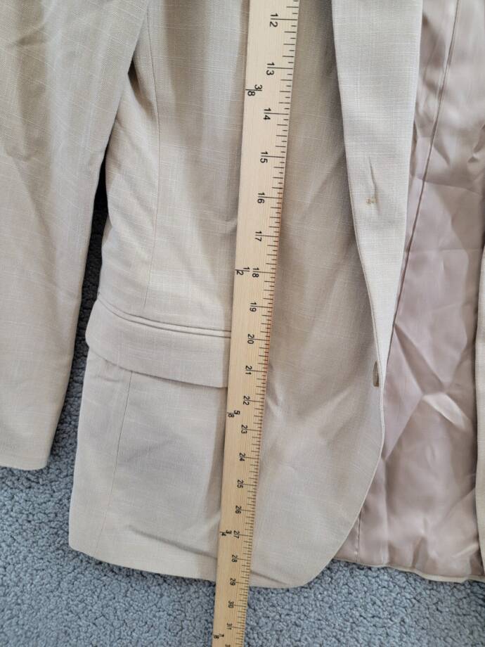 Calvin Klein Notch Collar Blazers Boys' 20 Light Khaki Two Button Closure L/S~