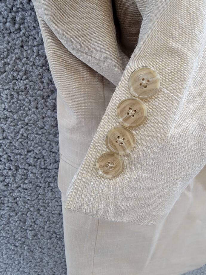 Calvin Klein Notch Collar Blazers Boys' 20 Light Khaki Two Button Closure L/S~