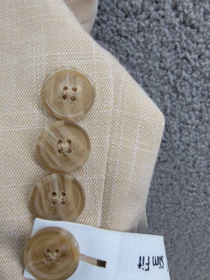 Calvin Klein Notch Collar Blazers Boys' 20 Light Khaki Two Button Closure L/S~