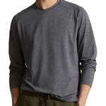 Ralph Lauren RLX Classic Fit Stretch Micro Mesh Tee Men's S Barclay Heather L/S