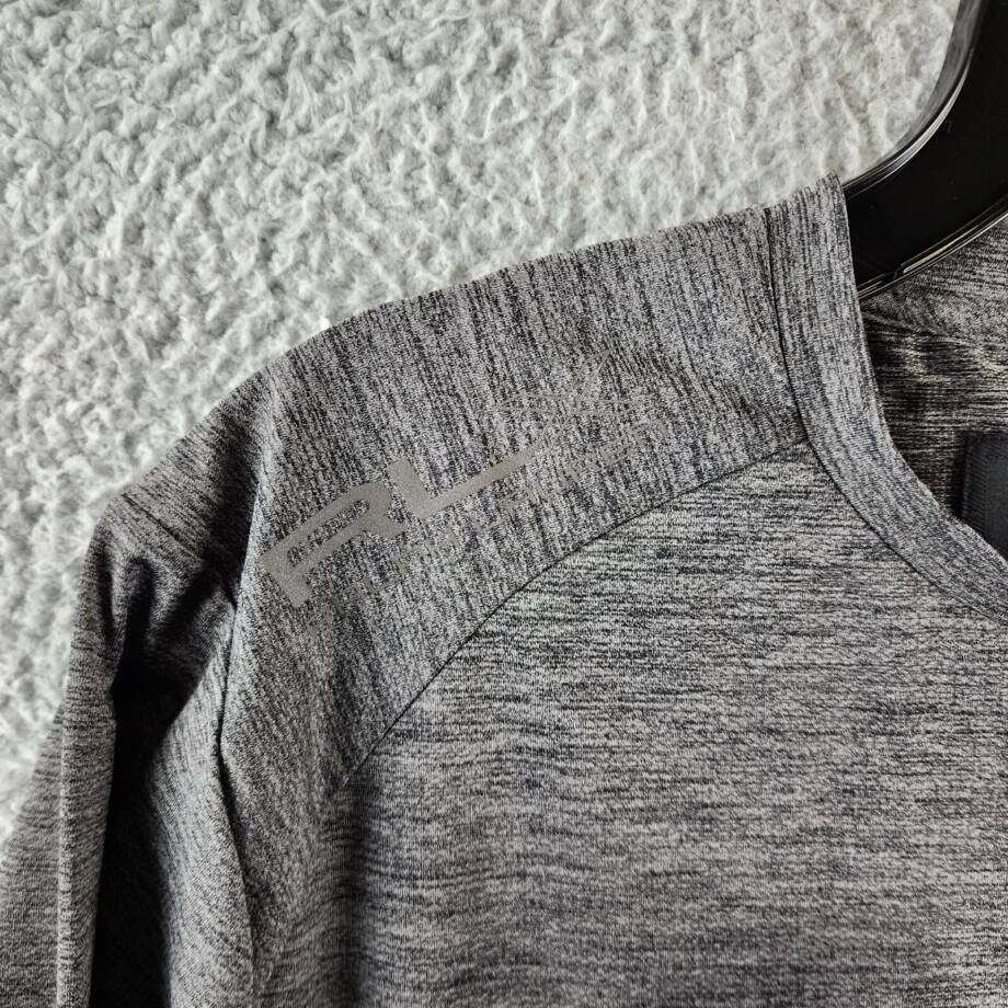Ralph Lauren RLX Classic Fit Stretch Micro Mesh Tee Men's S Barclay Heather L/S