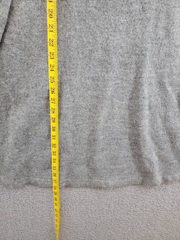 CeCe Embellished Bow Long-Sleeve Sweater Dress Women's XL Smoke Gray Pullover