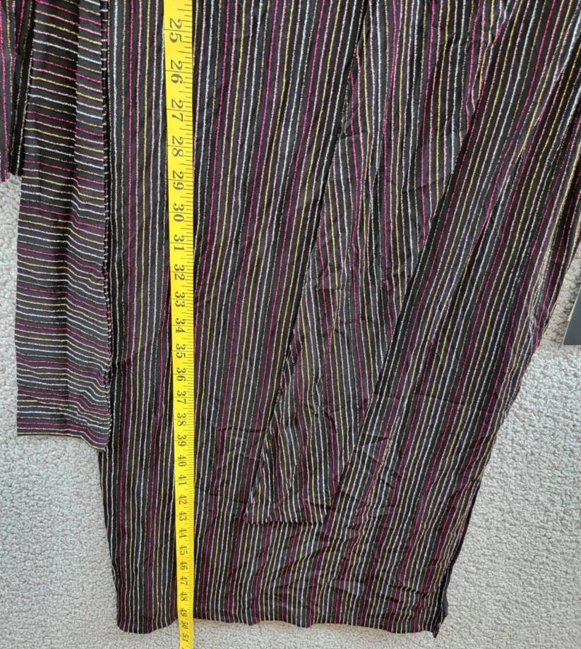 French Connection Paula Keyhole Midi Dress Women's L Black Multi Round Neckline