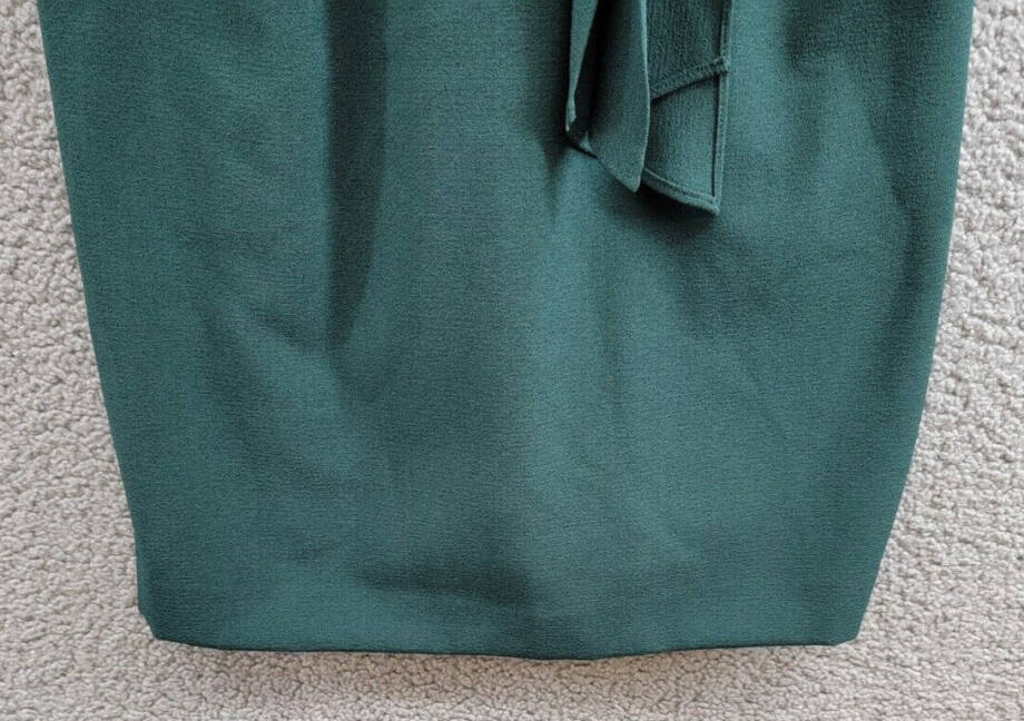 Vince Camuto Tie Neck A-Line Dress Women's 6 Hunter Back Zip Closure Sleeveless