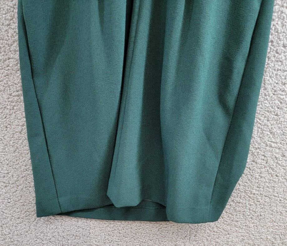 Vince Camuto Tie Neck A-Line Dress Women's 6 Hunter Back Zip Closure Sleeveless