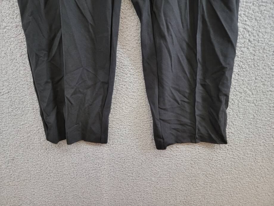 Calvin Klein Plus High-Rise Faux Leather-Waist Pants Women's 20W Black Solid