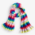 Charter Club Cashmere Stripe Muffler Scarf Women's One Size Multicolored