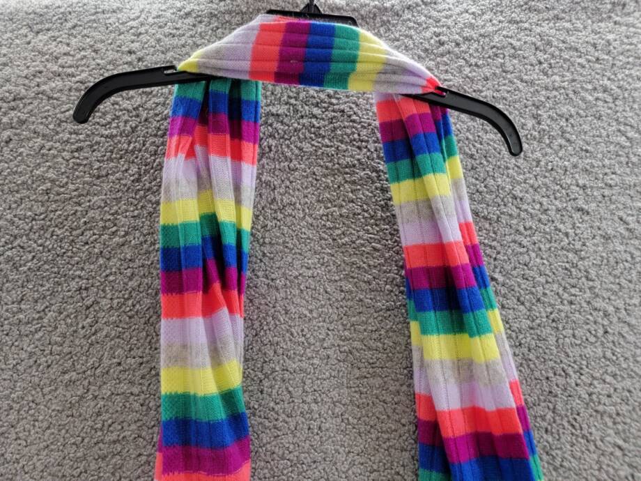 Charter Club Cashmere Stripe Muffler Scarf Women's One Size Multicolored