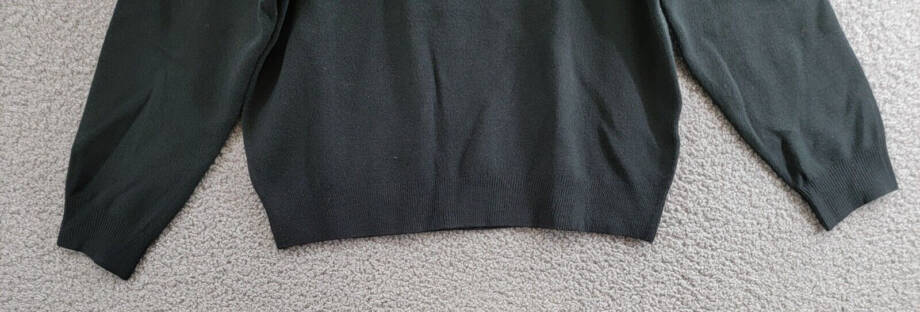 French Connection Beaded Mock Neck Sweater Women's S Blackout Long Sleeve
