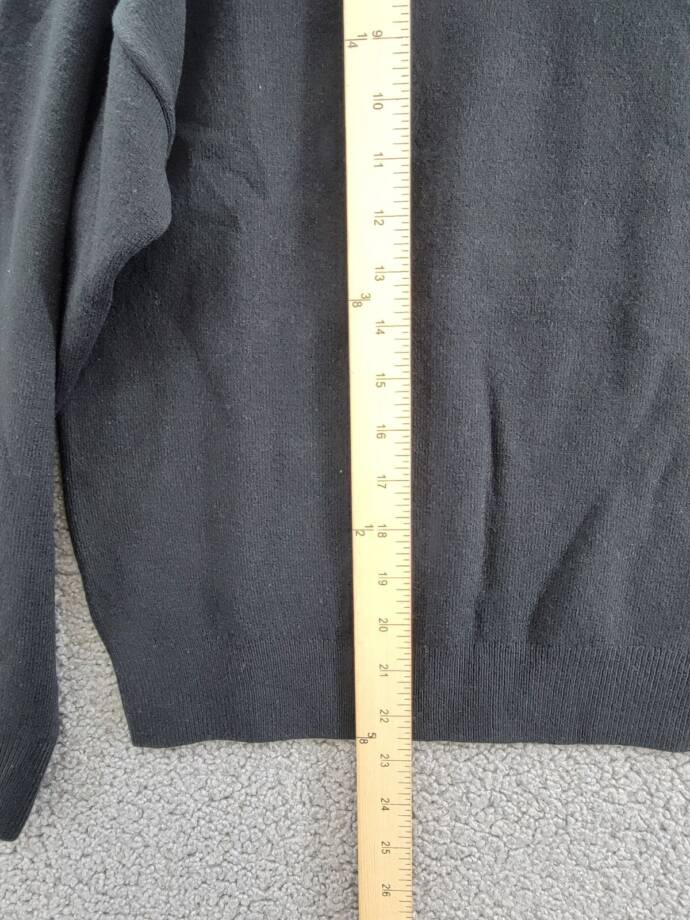 French Connection Beaded Mock Neck Sweater Women's S Blackout Long Sleeve