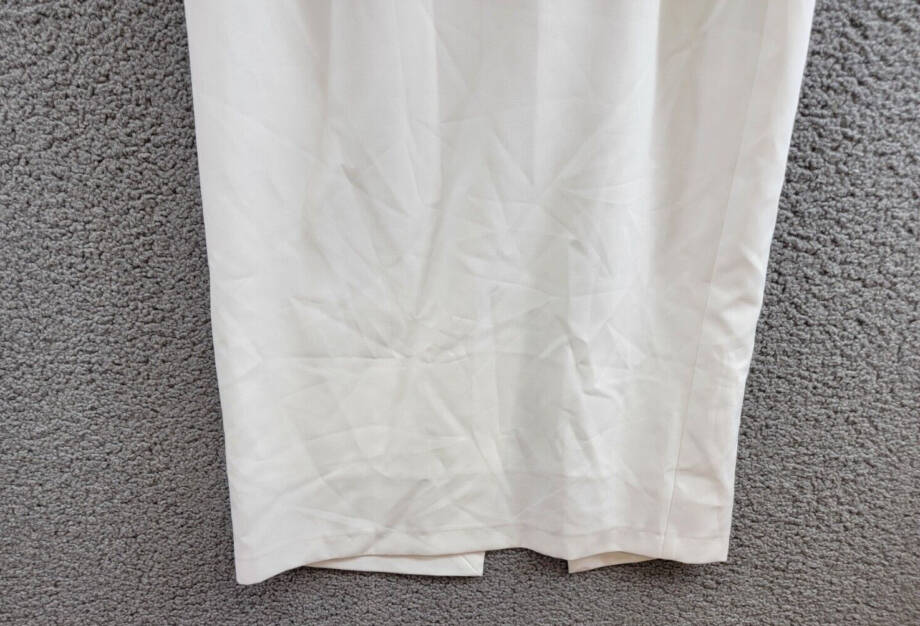 French Connection Echo Crepe Strapless Midi Dress Women's 6 White Back Zipped