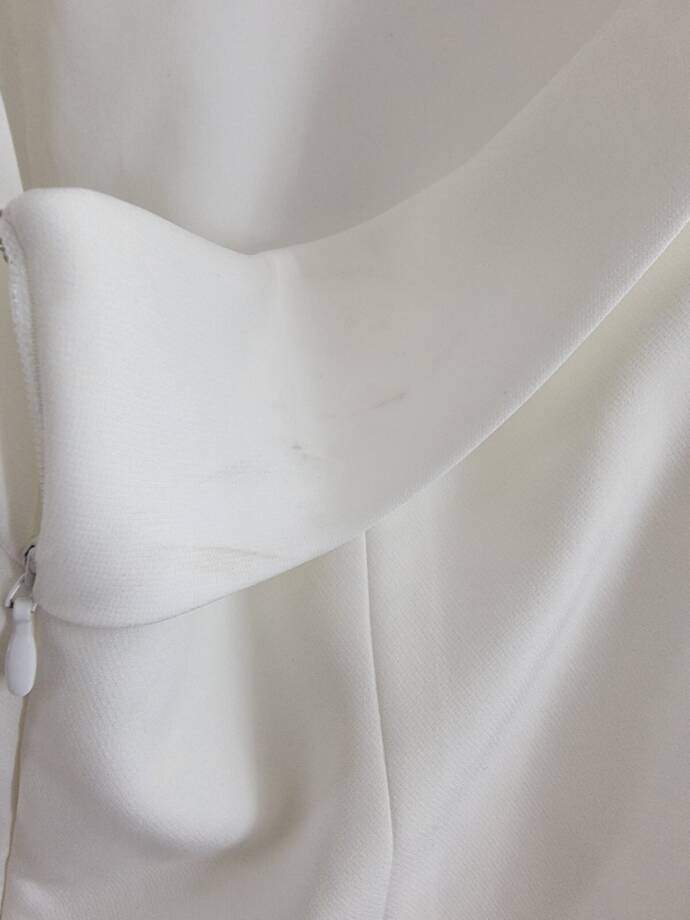 French Connection Echo Crepe Strapless Midi Dress Women's 6 White Back Zipped