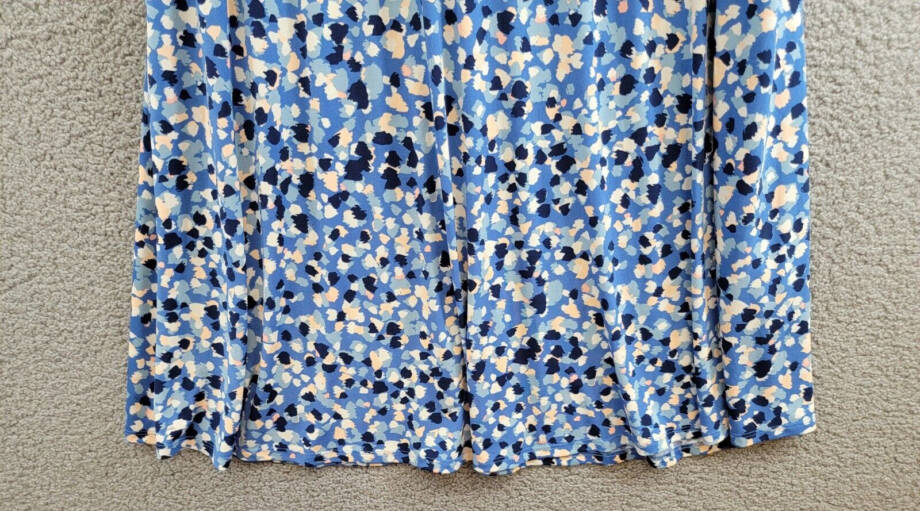 Jessica Howard Plus Size Printed V-Neck Short-Sleeve Dress Womens 14W Blue Multi