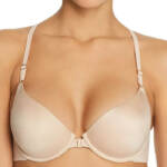 Natori Euphoria Tagless Front-Close Bra Women's 32A Cafe Solid Cutout Back