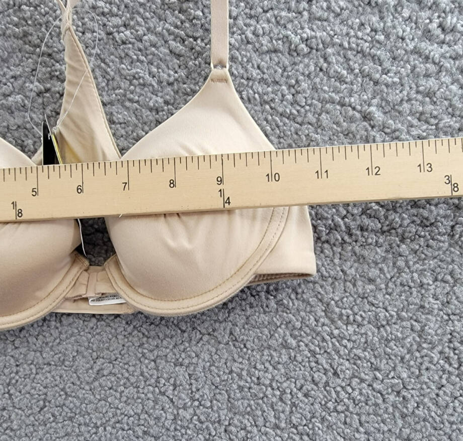 Natori Euphoria Tagless Front-Close Bra Women's 32A Cafe Solid Cutout Back