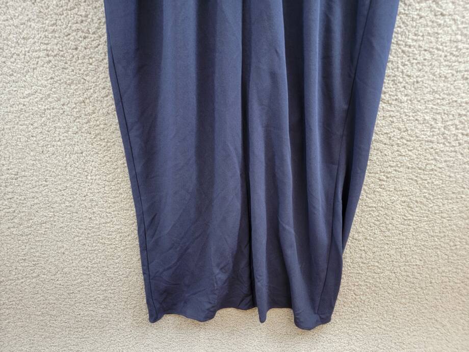 SLNY Twisted-Neck Tulip-Hem Dress Women's Navy Sleeveless Zip/Hook & Eye