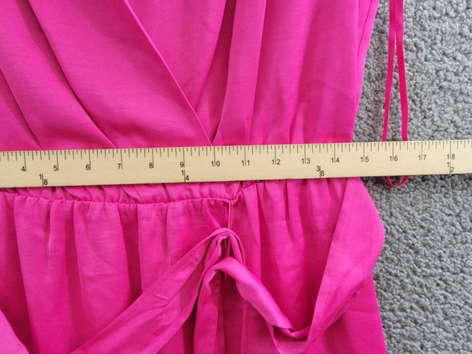 Jessica Howard Sleeveless Tie-Waist Wrap Dress Women's 10 Magenta Vneck Pullover