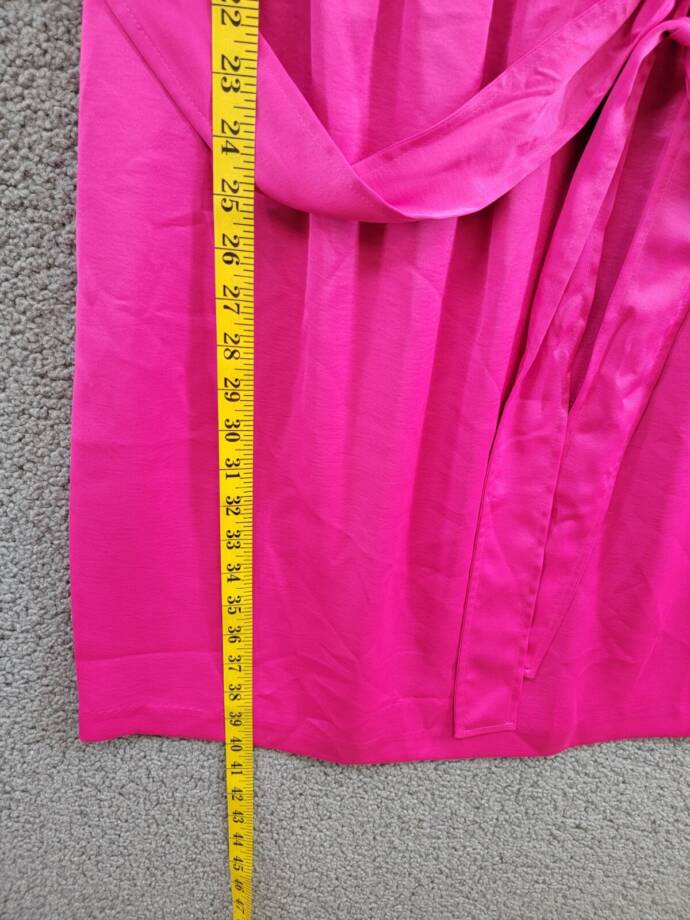 Jessica Howard Sleeveless Tie-Waist Wrap Dress Women's 10 Magenta Vneck Pullover