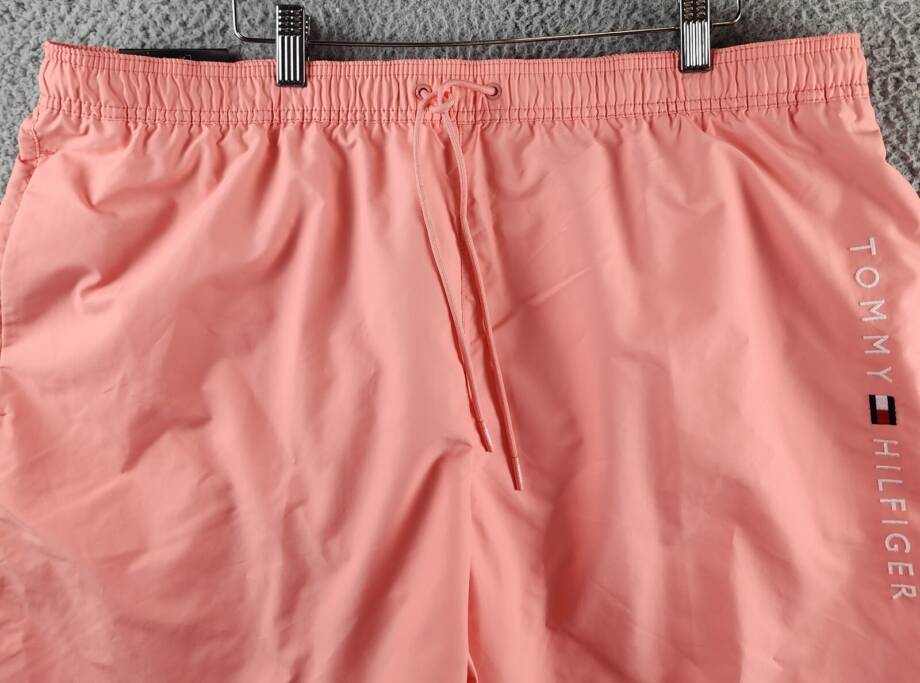 Tommy Hilfiger Drawstring Logo 7" Swim Trunks Men's XXL Summer Peach