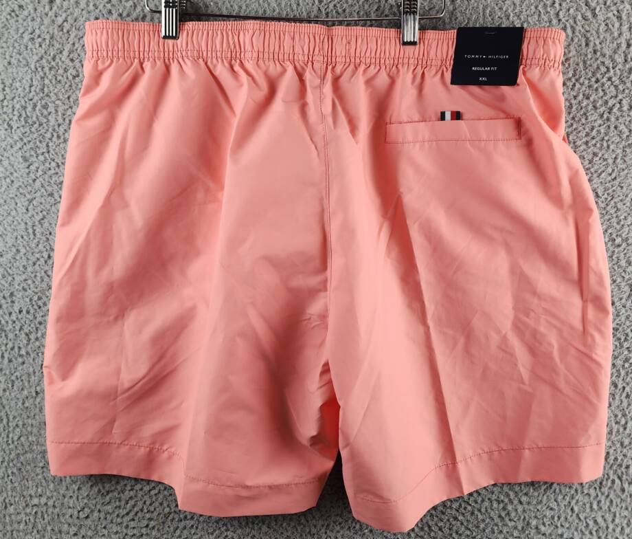 Tommy Hilfiger Drawstring Logo 7" Swim Trunks Men's XXL Summer Peach