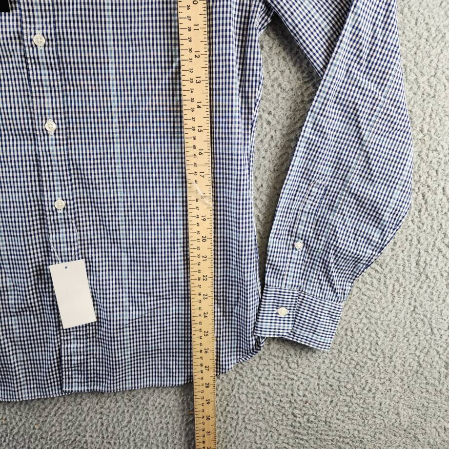 The Men's Store at Bloomingdale's Stretch Slim Fit Button Up Shirt Men's S Blue`