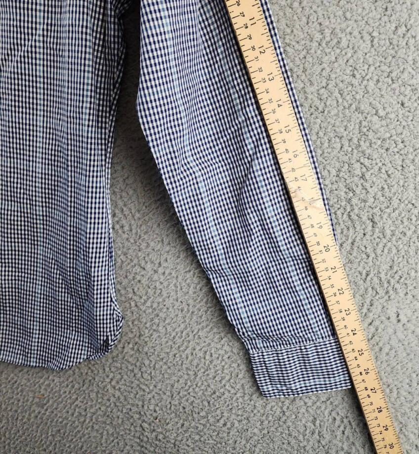 The Men's Store at Bloomingdale's Stretch Slim Fit Button Up Shirt Men's S Blue`