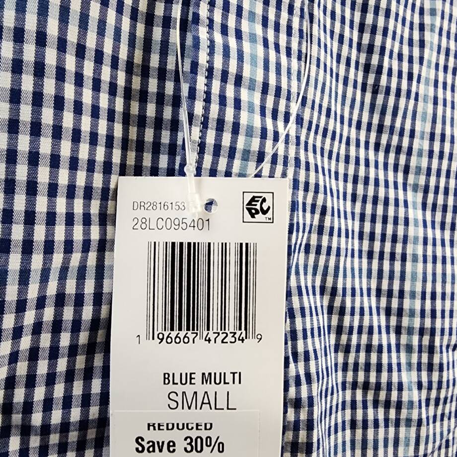 The Men's Store at Bloomingdale's Stretch Slim Fit Button Up Shirt Men's S Blue`