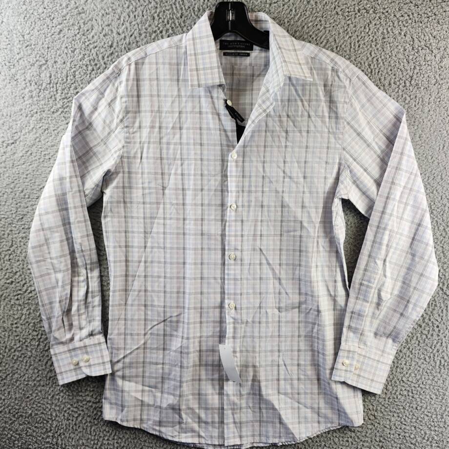 The Men's Store at Bloomingdale's Dress Shirt Men's 32-33/15 Purple Multi L/S +