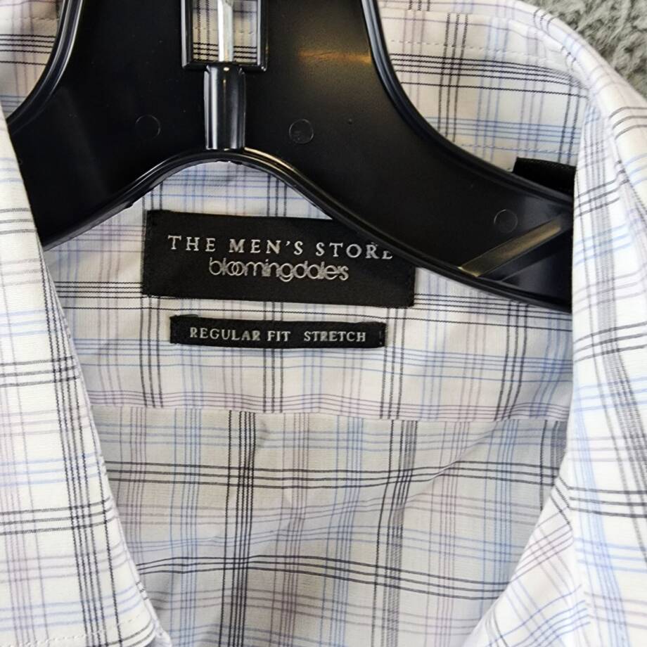 The Men's Store at Bloomingdale's Dress Shirt Men's 32-33/15 Purple Multi L/S +