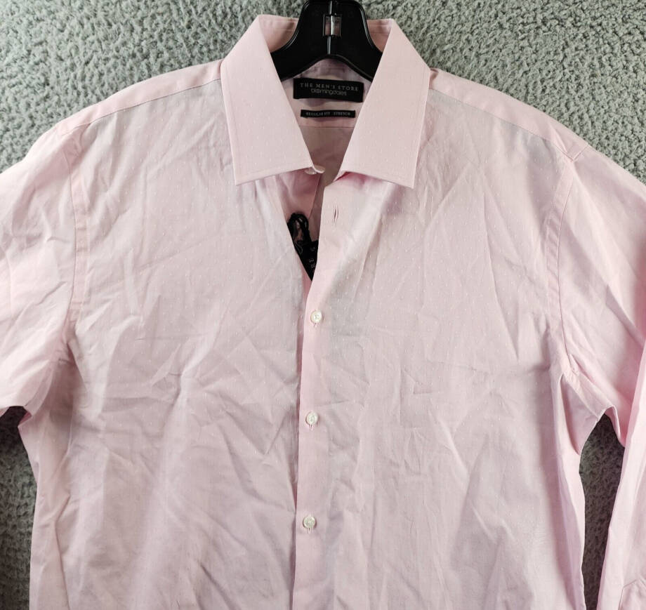 The Men's Store at Bloomingdale's Dobby Stretch Dress Shirt Men's 34-35/16 Pink+