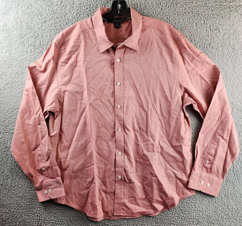 The Men's Store at Bloomingdale's Regular Fit Flannel Shirt Men's XL Brick L/S