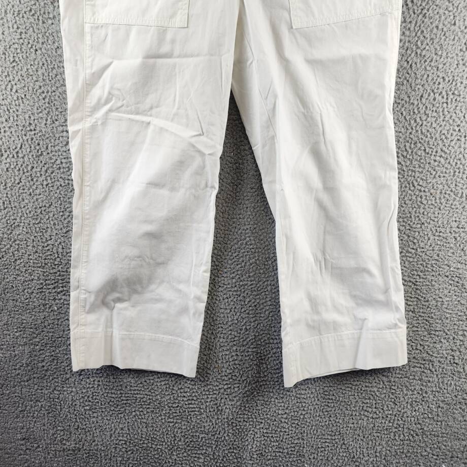 Velvet By Graham & Spencer High Rise Cropped Wide Leg Pants Women's 10 White