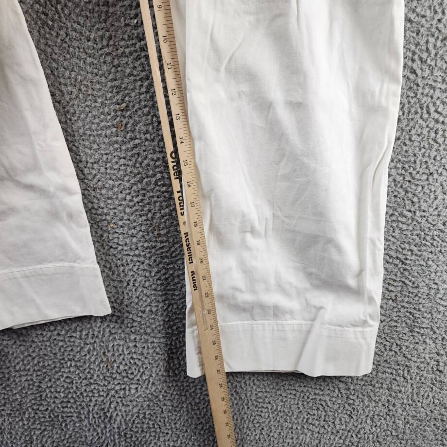 Velvet By Graham & Spencer High Rise Cropped Wide Leg Pants Women's 10 White