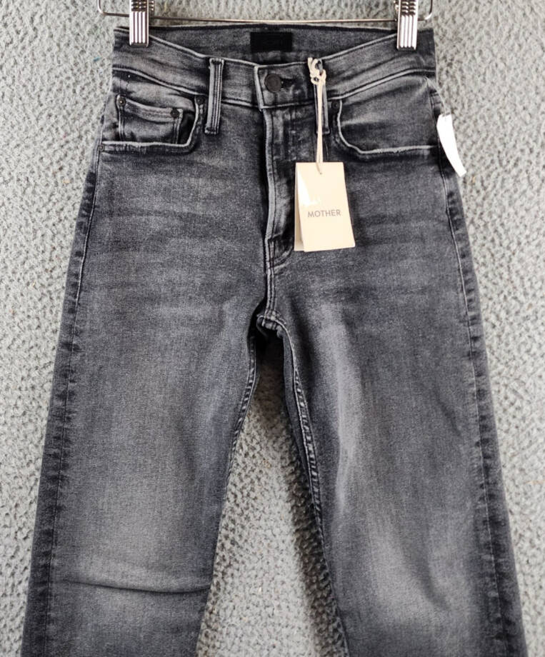 MOTHER The Mid Rise Rider Skimp Jeans Women's 23 I Hate Snakes Button Closure