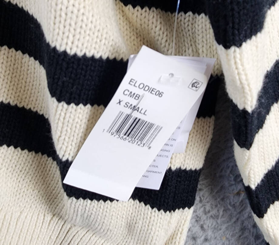 Velvet by Graham & Spencer Cashmere Blend Elodie Cardigan Women's XS Cream/Black