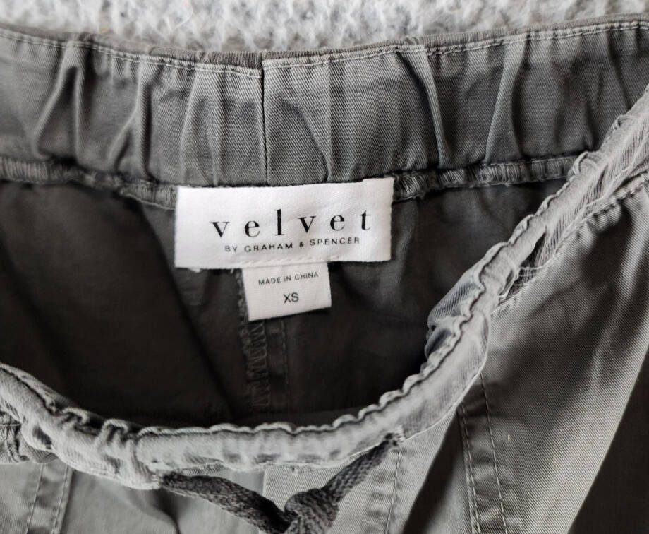 Velvet by Graham & Spencer Misty Drawstring Pants Women's XS Tundra Grey Pull-On