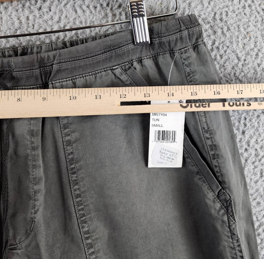 Velvet by Graham & Spencer Misty Drawstring Pants Women's S Tundra Grey Pull-On~