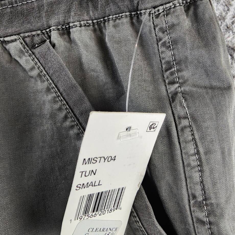 Velvet by Graham & Spencer Misty Drawstring Pants Women's S Tundra Grey Pull-On~