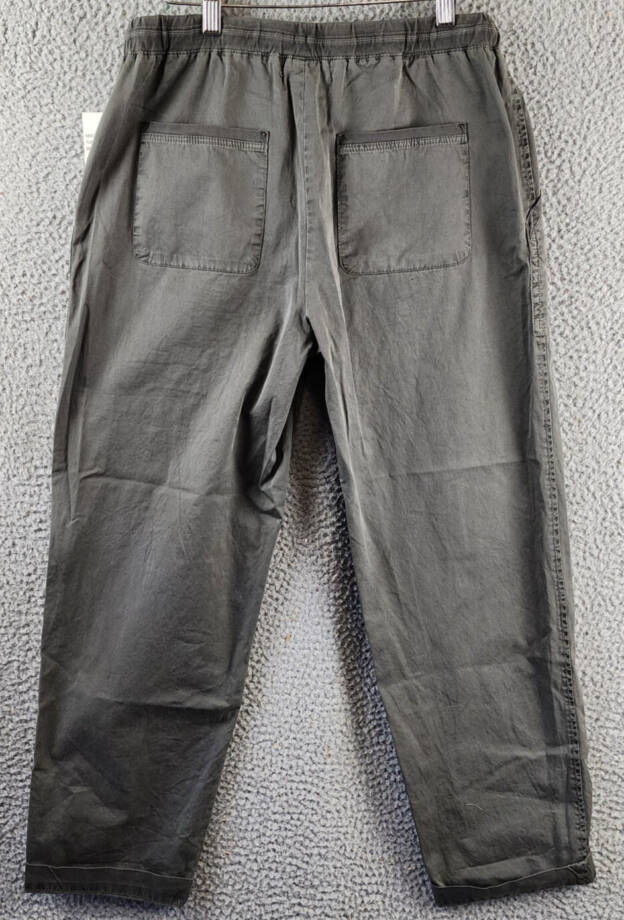 Velvet by Graham & Spencer Misty Drawstring Pants Women's S Tundra Grey Pull-On~