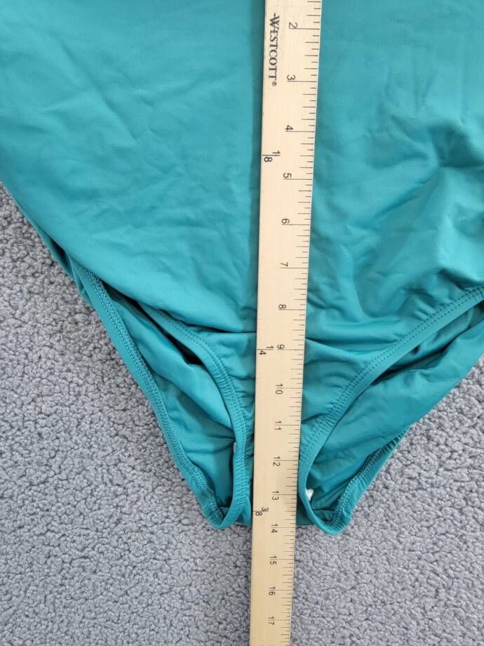 Anne Cole Plus Size Live In Color High-Waist Swim Bottoms Womens 16W Ocean Green