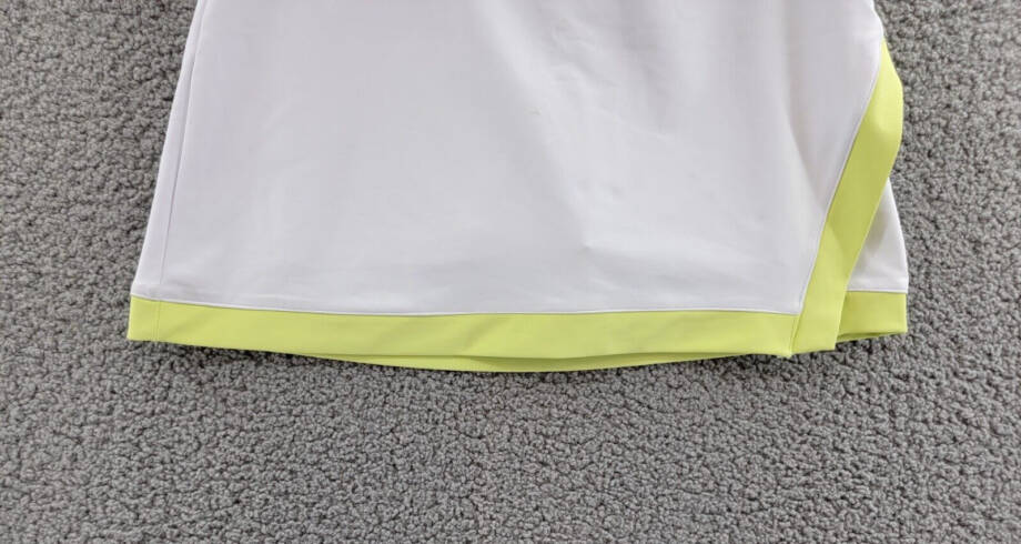 Aqua Athletic Contrast Trim Pull On Skort Women's XS White/Celery Pull On Style