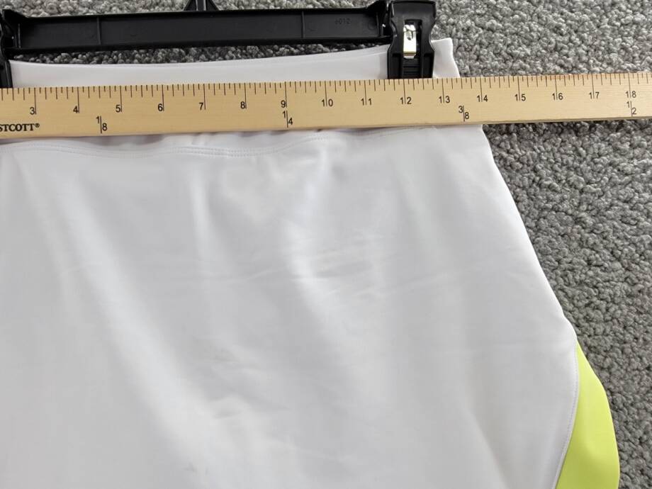 Aqua Athletic Contrast Trim Pull On Skort Women's XS White/Celery Pull On Style