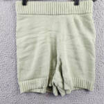 Charlie Holiday Blanche Knit Shorts Women's 4 Sage Ribbed Hem Elastic Waist